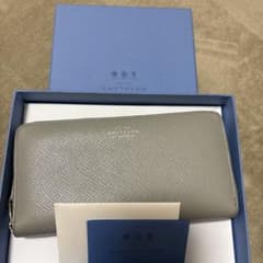 スマイソン レザー ジッピーウォレット 長財布 グレー系 SMYTHSON 