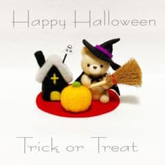 羊毛フェルト  ガーランド  ハロウィン  秋  ミニチュア  飾り  壁面飾りのサムネイル