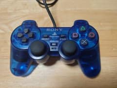 PS2  純正コントローラー  DUALSHOCK2   クリアブルーのサムネイル