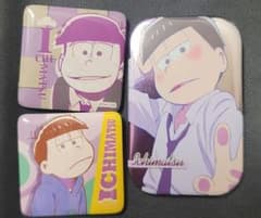 おそ松さん 一松 缶バッジ セット 壁ドン松 レトロ缶バッジ まるかく缶