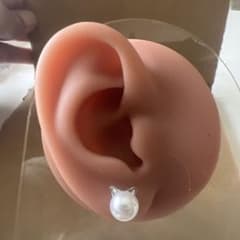 猫耳パールピアスのサムネイル