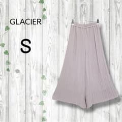 グラシア　プリーツ　ワイドパンツ　ウエストゴム　裏地　くすみピンク