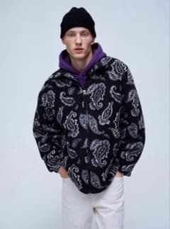 【大きいサイズ】H&M ペイズリー柄 ジップアップジャケット XLのサムネイル