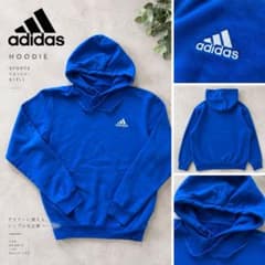 adidas アディダス パーカー ブルー 長袖　Mのサムネイル