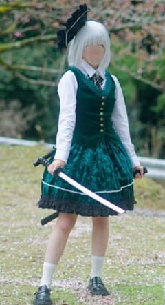 東方Project 魂魄妖夢 コスプレ ウィッグ 刀付き - メルカリ