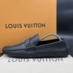 希少サイズ　ルイヴィトン　革靴　ホッケンハイム　LV金具　黒　28cm相当 美品✨ ヴィトン ホッケンハイムライン LV金具 レザー メンズ 26cm相当
