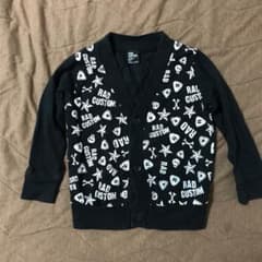 値下げ！BeBeラッドカスタム★RAD customカーディガン サイズ90のサムネイル