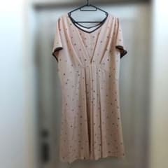 ローズティアラ RoseTiaraドット ピンクベージュ ワンピース XL