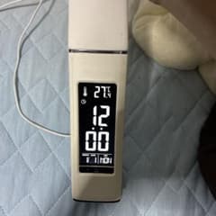 多機能LEDデスクライト 時計 温度計付き ホワイトのサムネイル