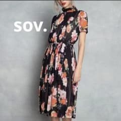sov. ワンピース　フラワーシフォンワンピース　花柄のサムネイル