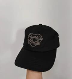 HUMAN MADE ハートロゴ 刺繍 キャップ ブラック - メルカリ