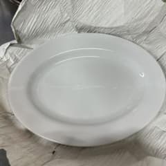 白だ円形皿 10枚セット25cm×17.5cmのサムネイル