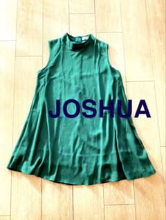ノースリーブ　シフォン　トップス　ドレス　チュニック　チュニック　グリーンのサムネイル
