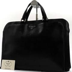 極希少✨️プラダ サフィアーノ ビジネスバッグ 三角プレート レザー