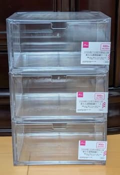 重なる透明収納ケース 3個 ダイソー すのチル ソフビ Snow Man - メルカリ