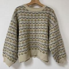 花柄ジャガードプルオーバー ニットのサムネイル