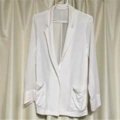 【GU】透け感サマージャケット 白 Sのサムネイル