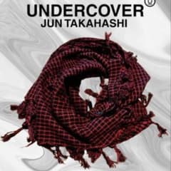 UNDERCOVER 赤黒チェックアフガン ストール アンダーカバー フリンジ