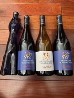 Ravat Clerget ボジョレーヌーヴォー 猫ボトル 4本セットのサムネイル
