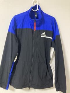 adidas スポーツジャケット 青黒のサムネイル