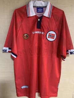 美品 稀少 レア UMBRO 正規品 ノルウェー代表 ユニフォーム 襟付き