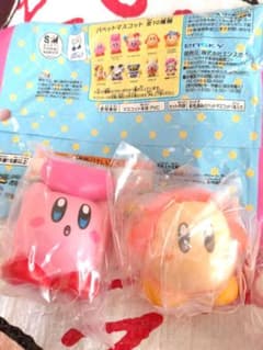 星のカービィ　ソフビパペット 2個　フレンズハートカービィ　ワドルディ