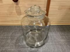 ガラス瓶 蓋付 古道具 昭和レトロ 駄菓子瓶 アンティーク 駄菓子屋