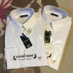 D & H 様専用   カッターシャツ 長袖 白 ２枚セットのサムネイル
