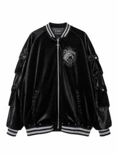 DimMoire ディムモアール ベロアスカジャン MA-1 黒 ユニセックス