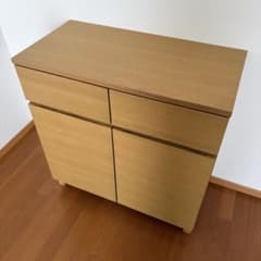 美品　無印良品　キャビネット　オーク　MUJI サイドボード 廃盤 無印良品 MUJI オーク材 キャビネット サイドボード 廃番品 - メルカリ