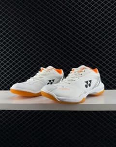 YONEX SHB65Z3W バドミントンシューズ ホワイト/オレンジ 26cm
