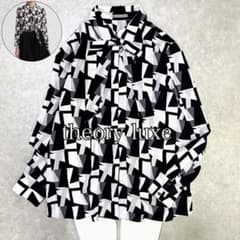極美品✨定価3.5万 セオリーリュクス ジオメトリック 総柄 ボウタイ