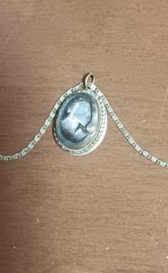 シルバー カメオペンダント ネックレス