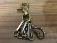 ブラス製ナスカン　ドラゴンフック　キーリング