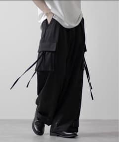 CLEL M-47デザイン TRルーズ パラシュートパンツ ブラック Mサイズのサムネイル