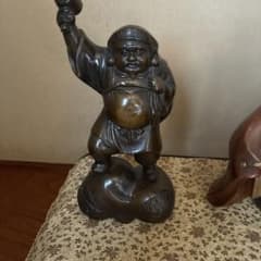 木彫り 大黒天 置物のサムネイル