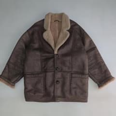 80's ヴィンテージ リアルムートン ランチコート XL - メルカリ