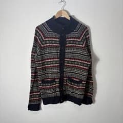 00's vintage VILLAND ノルディック柄 ニットカーディガンのサムネイル