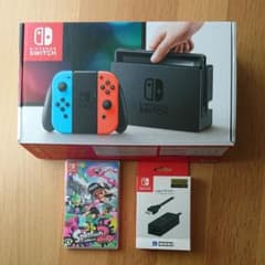 【すぱさま】Nintendo Switch +スプラトゥーン2+LANアダプターのサムネイル