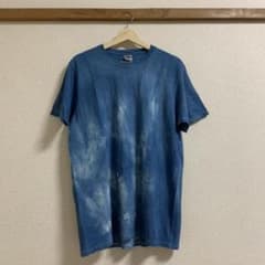 ハンドメイド　タイダイTシャツ　インディゴ染め　古着のサムネイル