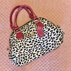 Lady's MORE® ヒョウ柄ボストンバッグ 豹柄ハンドバッグ レオパード柄