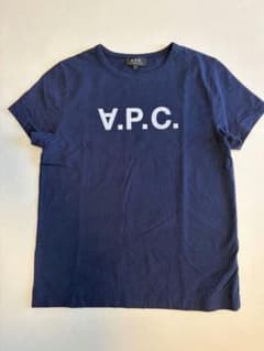 【美品】A.P.C. ロゴ Tシャツ ネイビーのサムネイル