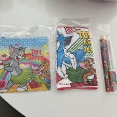 다코코시 건착 톰과 제리 파우치 타월 펜 세트