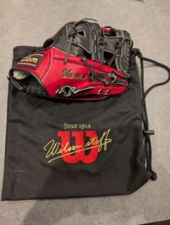 ケ*チ様 Wilson 軟式用 グローブ 赤 黒 - メルカリ