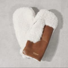 クロエ　ミトン　手袋　グローブ　ブラウン　キャメル　ボア　ムートン　キッズ　アグ クロエ ミトン 手袋 グローブ ブラウン キャメル ボア ムートン キッズ