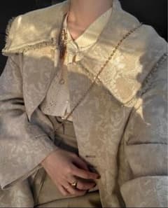 Eaphi big collar botanical half jacket - メルカリ