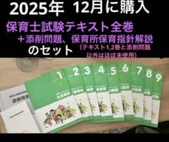 キャリカレ 2025年保育士試験対策テキスト全巻＋添削問題、保育所保育
