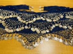 投げ売り★ベリーダンス　コインヒップスカート　青のサムネイル