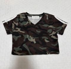 Z'AN CLOVER 迷彩柄 Vネック 半袖Tシャツ 9サイズのサムネイル