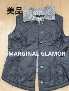 가격 인하! 미품 MARGINAL GLAMOR 블랙 퀼팅 베스트